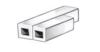 Immagine di Double Rectangular Combination - one tube 2 mm length, one tube 3 mm length