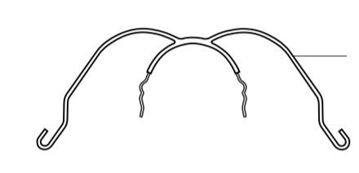 Picture of 303 Series Face Bows - Adjustable Loop Style with molar offset bend bow